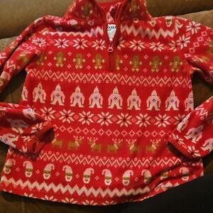 5/$10 OshKosh B'gosh Red Patterned Fleece Pullover
